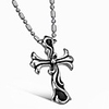Titanium 316L Stainless Steel Polished Vintage Cross Pendant Necklace With Gift Box
