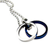 Titanium Steel Double Ring Shaped Necklace