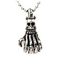 Titanium Steel Skeletal Hand Shaped Necklace