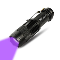 TM-SK68 Black Light Flashlights / Torch USB LED Light Handheld Flashlights / Torch Waterproof 350 lm LED Emitters 1 Mode Waterproof Portable LED Easy Carrying Durable Camping / Hiking / Caving