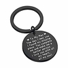 to my man keychain husband anniversary gift boyfriend love lettering keyring birthday valentines day gift for him (black)