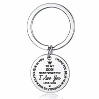 to my son daughter inspirational gift keychain from dad mom never forget that i love you forever birthday graduation gifts (to my son love mom)