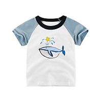 Toddler Little Boys Short Sleeve Whale Graphic T-Shirts Top Tee Size for 3-7 Years miniinthebox