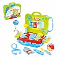 toddlers pretend play doctor game toys, 19 pcs play doctor pretend medical set case educational role play gift for kids