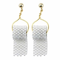 toilet paper earrings handmade toilet paper roll earrings creative dangle earrings for women girls funny gifts bead