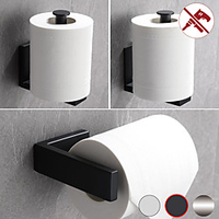 Toilet Paper Holder Bathroom Tissue Holder 304 Stainless Steel Punchable or Pasteable Wall Mounted 1pc miniinthebox