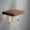 Toilet Paper Holder Black Walnut Wood Paper Towel Hook Brass Paper Towel Holder Bathroom Toilet Paper Holder Roll Paper Holder Bathroom and Hotel