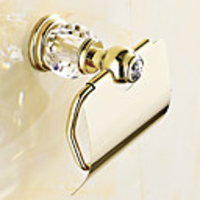 Toilet Paper Holder Contemporary Brass 1pc