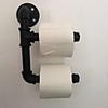 Toilet Paper Holder Wrought Iron Water Pipe Tissue Holder Toilet Wall-mounted Tissue Holder