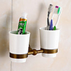 Toothbrush Holder Creative Antique / Traditional Brass / Ceramic Bathroom Wall Mounted