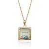 Top Crystal Box Pendant Necklace