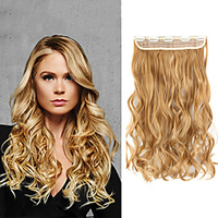 Top Selling 5Clips In Hair Extension Long Wave Synthetic Clip In Hair Extensions For Women Ombre Fake Hairpiece Clips miniinthebox