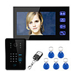 Touch Key 7 inch Lcd RFID Password One to One Video Door Phone Intercom System Wth 700TVL CMOS IR Camera Access Control System Wired Wall Mounting Hands Free