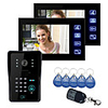 Touch Key 7 Lcd Color Display Video Door Phone Intercom System Wth IR Camera Code Keypad One to Two Video Doorphone 420TVLine CMOS Camra