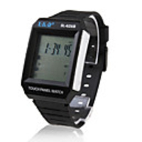 Touch Screen Remote Control Wrist Watch with Calculator - Black