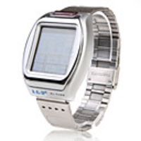 Touch Screen Remote Control Wrist Watch with Calculator - Sliver
