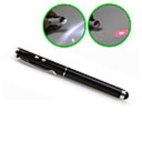 Touchscreen Stylus 1mW Red Laser Pointer LED Flashlight for iPad/iPad 2