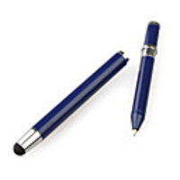 Touchscreen Stylus with Retractable Mini Ball Point Pen for iPad 2/iPad/Playbook/Xoom (blue)
