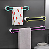 Towel Rack Free Perforated Bathroom Bathroom Wall-mounted Suction Cup Towel Rack Creative Single Towel Bar Rack