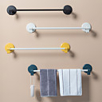 Towel Rack Free Punching Bathroom Wall Hanging Wash Towel Bath Towel Hanger Toilet Towel Bar Shelf Simple