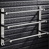 Towel Rack Stainless Steel Silver Towel Bar 3 Tier Bathroom Towel Rack Towel Holder Rustproof Towel Hanger Rack with 2 Hooks Wall Mount 40/50/60CM miniinthebox
