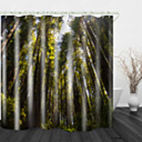 Towering Woods Digital Printing Shower Curtain Shower Curtain Shower Curtains amp; Hooks Modern Polyester New Design