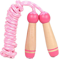 Toy Jump Rope for Kids Wooden Handle Jumping Ropes 7 Feet Christmas Birthday Gift Pink miniinthebox