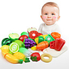 Toy Kitchen Set Pretend Play Kitchen Sink Toy Classic Theme Fruits Vegetables Simulation Exquisite Parent-Child Interaction Soft Plastic Kid