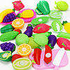Toy Kitchen Set Pretend Play Play Kitchen Food Fruit Fruits Vegetables Parent-Child Interaction Plastic Shell Kid