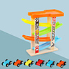 Track Rail Car Ramp Racer 3 pcs Wooden Relieves ADD,  ADHD,  Anxiety,  Autism Hand-made Parent-Child Interaction Car Cartoon Characters All Kids Toy Gift