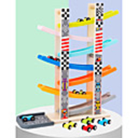 Track Rail Car Ramp Racer Wooden Relieves ADD,  ADHD,  Anxiety,  Autism Decompression Toys Parent-Child Interaction Car Race Car All Kids Toy Gift