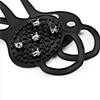 Traction Cleats Crampons Antiskid Portable Rubber Metal Hiking Climbing Camping / Hiking / Caving 2 pcs Black