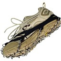 Traction Cleats Crampons Non-Slip Wear-Resistant Rubber silicon Metal Snowsports Black