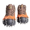 Traction Cleats Crampons Outdoor Sticky Non-Slippery Metal Alloy Rubber Climbing Outdoor Exercise Orange