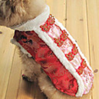 Traditional Chinese Style Dress for Dogs (XS – XL,  Red)