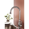 Traditional Chrome Finish One Hole Single Handle Deck Mounted Rotatable Brass Kitchen Faucet