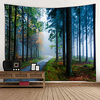 Trail Between fir Trees Digital Printed Tapestry Decor Wall Art Tablecloths Bedspread Picnic Blanket Beach Throw Tapestries Colorful Bedroom Hall Dorm Living Room Hanging
