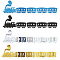 Train Shapes Wall Stickers Mirror Wall Stickers Decorative Wall Stickers,  Acrylic Home Decoration Wall Decal Wall Decoration 9pcs