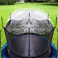 Trampoline Sprinkler for Kids,  Outdoor Trampoline Backyard Water Park Sprinkler,  Trampoline Accessories,  Fun Summer Outdoor Water Toys for Boys Girls (Black,  39ft) miniinthebox