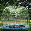Trampoline Sprinkler for Kids,  Summer Outdoor Toys Sprinkler,  Backyard Waterpark Kids Sprinkler,  Water Games Toys,  Sprinkler for Kids,  Trampoline Accessories (39 ft,  Black) miniinthebox