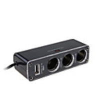 Translucent 1-to-3 Cigarrete Socket Power Splitter with USB Port