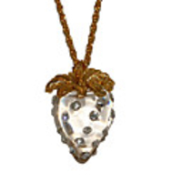 Transparent Crystal Strawberry Necklace