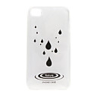 Transparent Glaze Water-drop Protective Case for iPhone 4 (White)