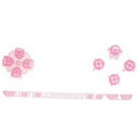 Transparent Replacement Button Kit for PSP (Pink)