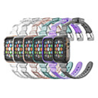 Transparent Shining Bright Conjoined Silicone Wrist Strap for Apple Watch Series 5/4/3/2/1 Band Sport Strap Bracelet Belt