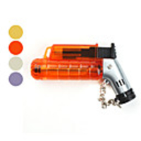 Transparent Spray Gun Shaped Windproof Gas Lighter with Cap (Assorted Colors)