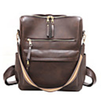 Travel Bag College Bookbag Large Capacity Waterproof Multipurpose Casual Outdoor Travel PU Leather Vintage Fashion Gift For Women 38630 cm