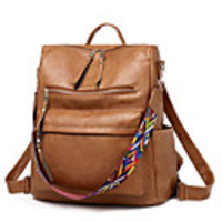 Travel Bag College Bookbag Large Capacity Waterproof Multipurpose Casual Outdoor Travel PU Leather Vintage Fashion Gift For Women 38630 cm