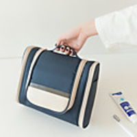 Travel Organizer Cosmetic Bag Travel Toiletry Bag Large Capacity Washable Travel Storage Hanging Classic Nylon leatherette Portable Foldable Luggage / Durable