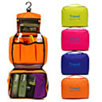 Travel Organizer Cosmetic Bag Travel Toiletry Bag Large Capacity Washable Travel Storage Hanging Classic Nylon Portable Foldable Luggage / Durable